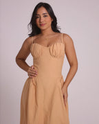 Vestido Alecrim Bege