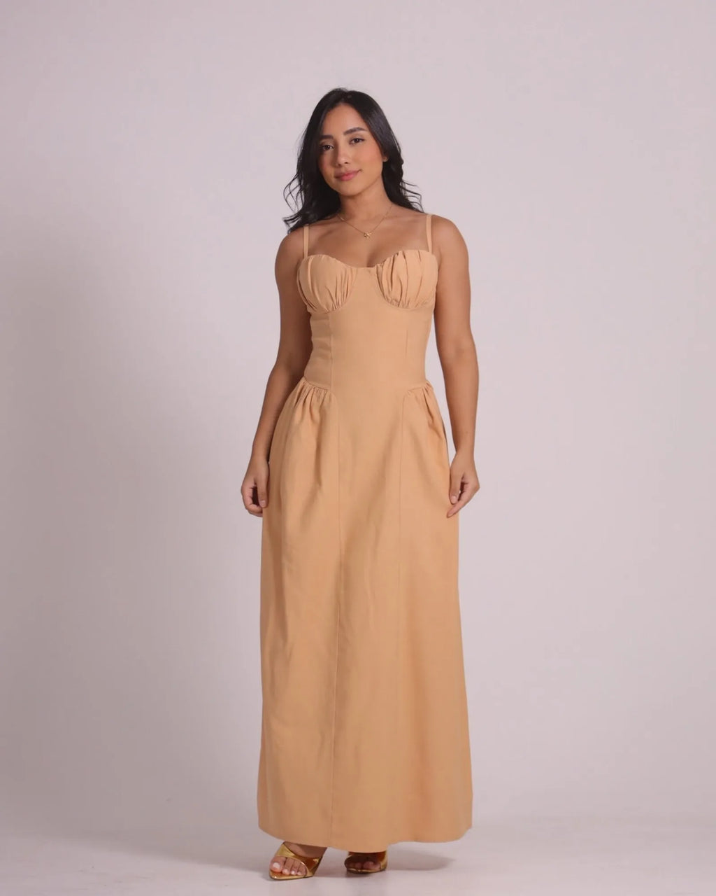 Vestido Alecrim Bege