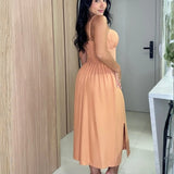 Vestido Meire Caramelo