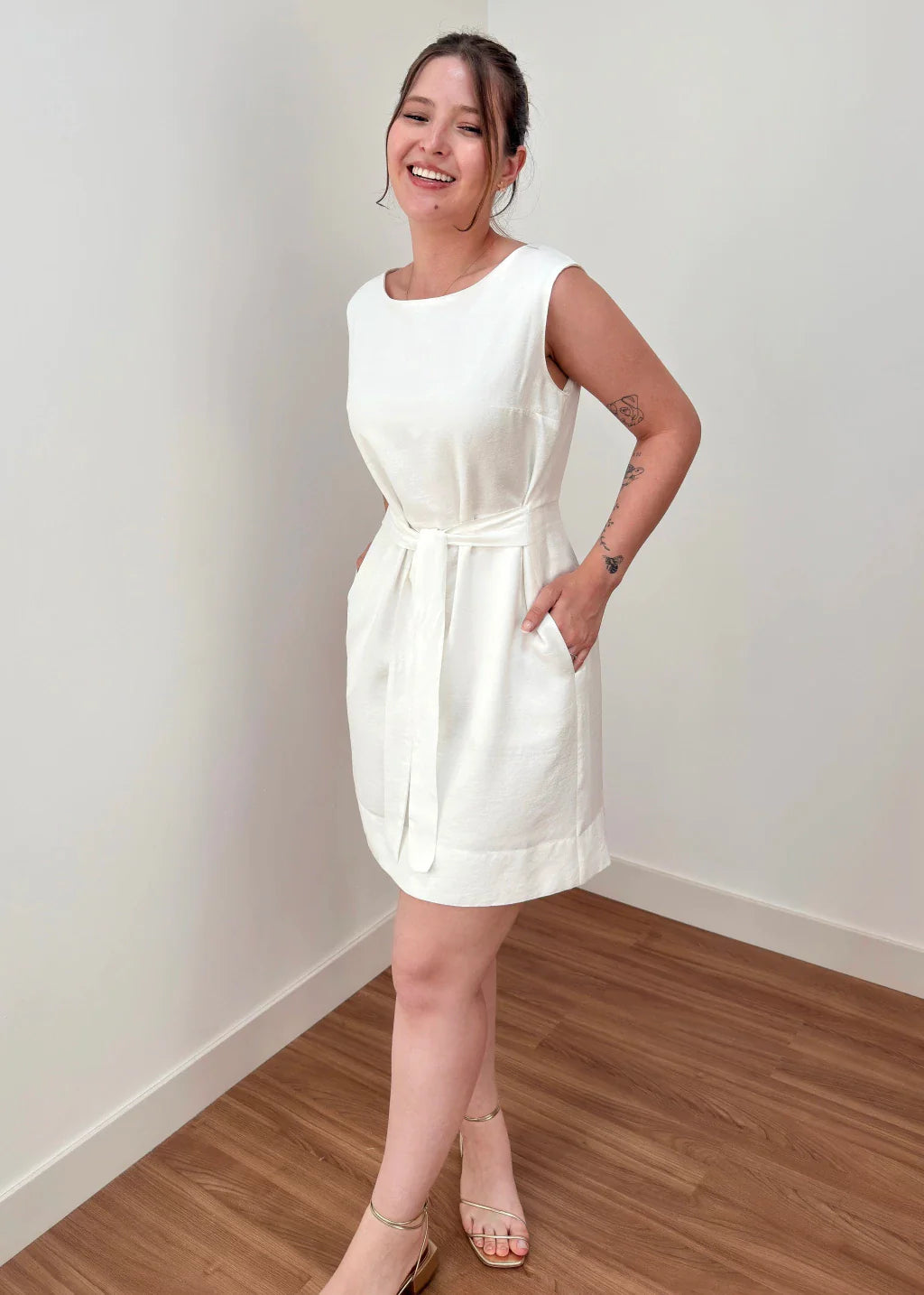 Vestido Trivê off white