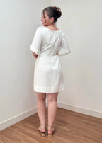 Vestido Trivê com mangas off white