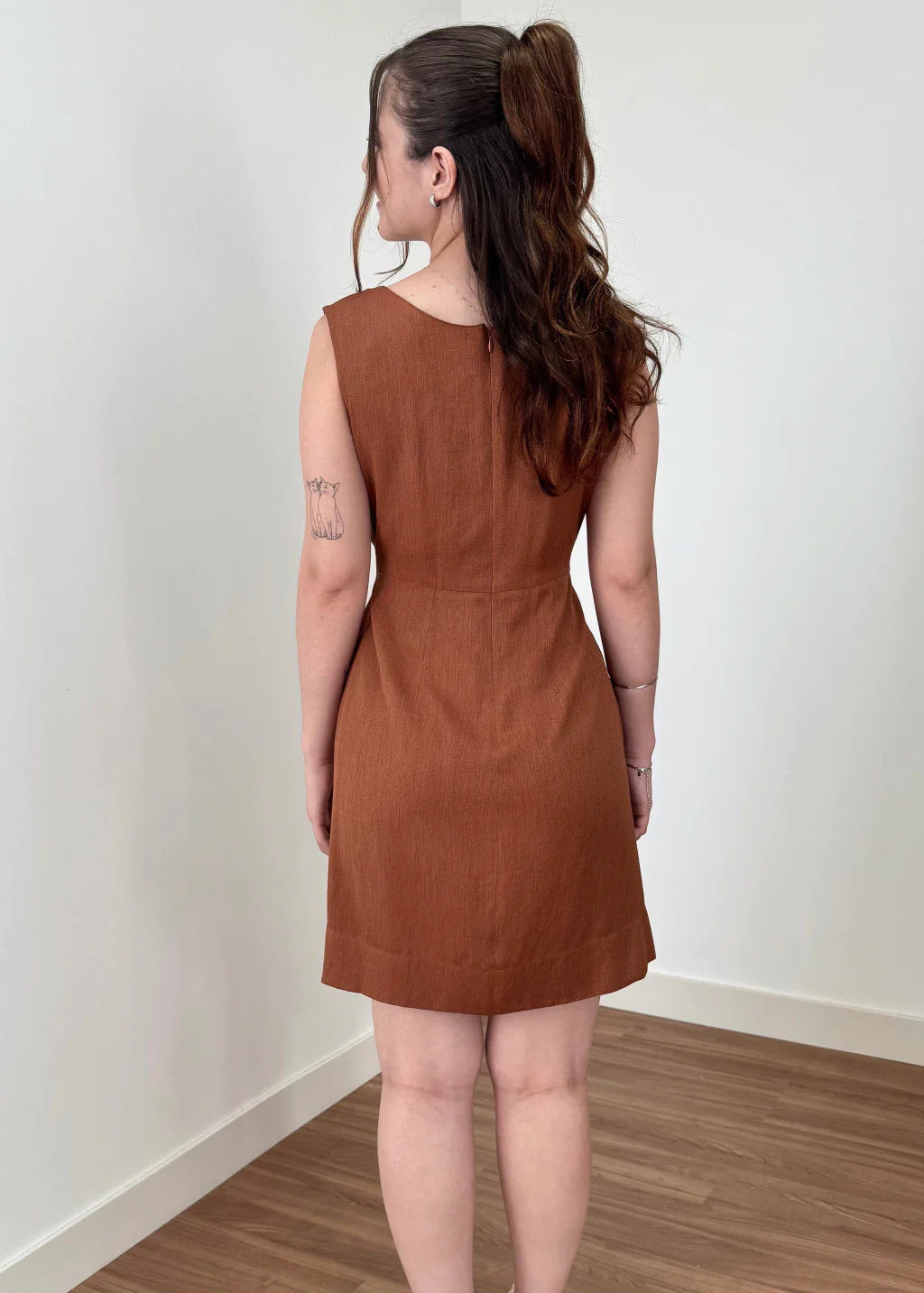 Vestido Trivê Marrom Caramel
