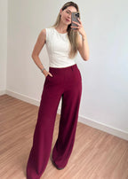 Calça Alfaiataria Évora Borgonha