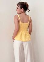 Blusa Bata Mavie Butter Yellow