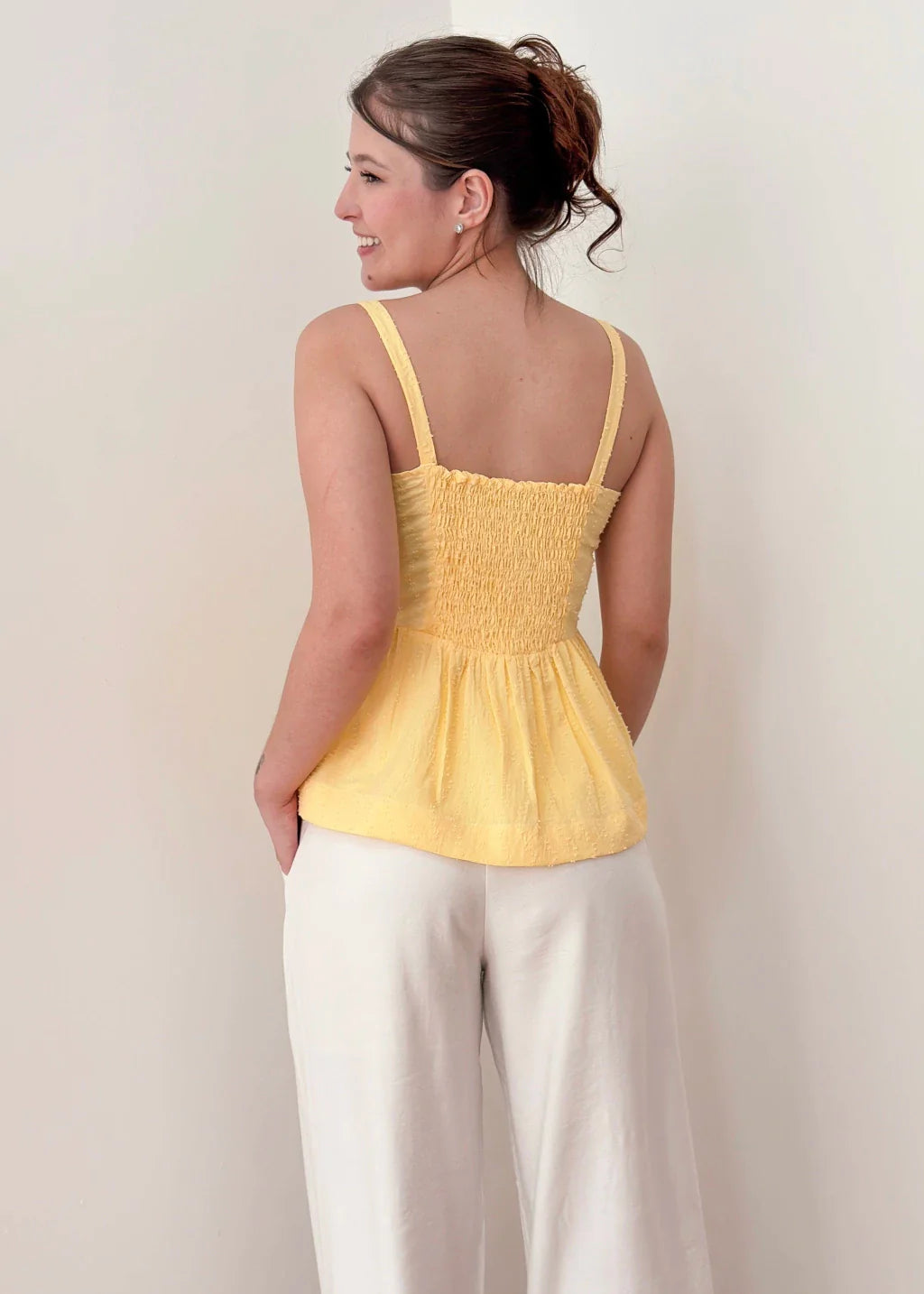 Blusa Bata Mavie Butter Yellow