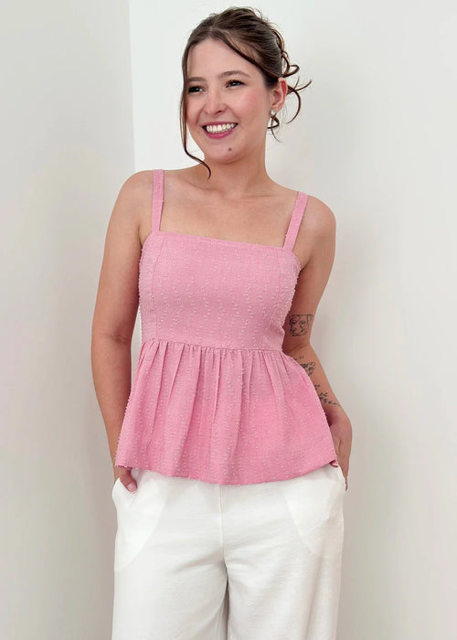 Blusa Bata Mavie Rosa Chá