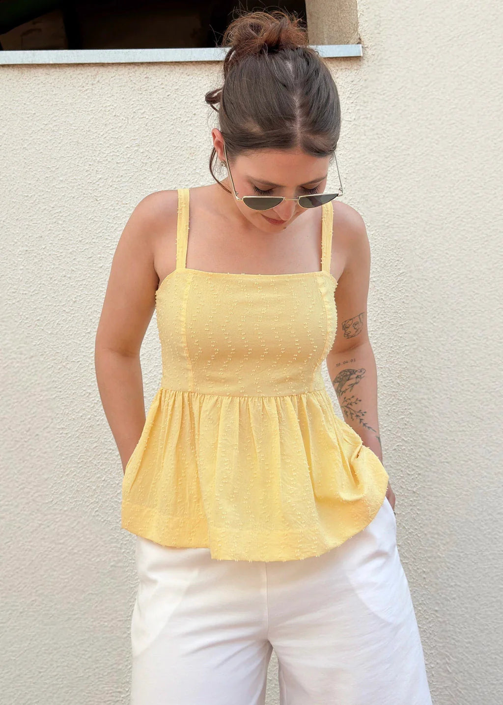 Blusa Bata Mavie Butter Yellow