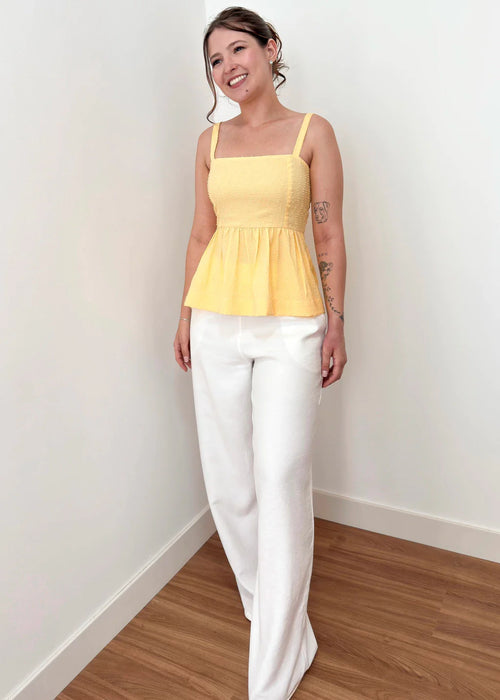 Blusa Bata Mavie Butter Yellow