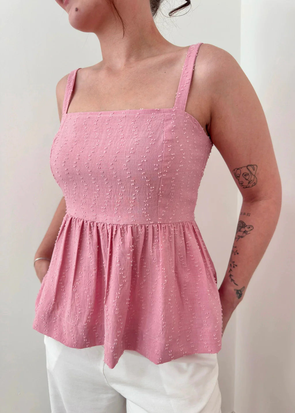 Blusa Bata Mavie Rosa Chá