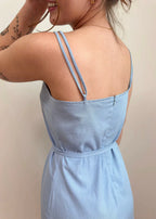 Vestido Solare Linho Azul Céu