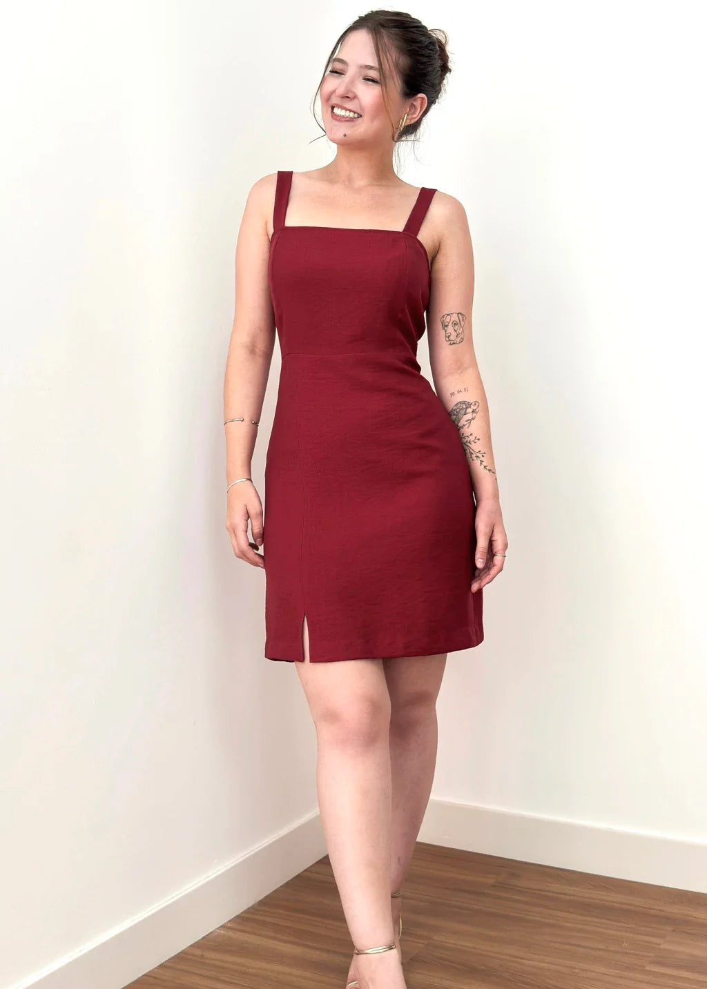 Vestido Cloe Vermelho Burgundy