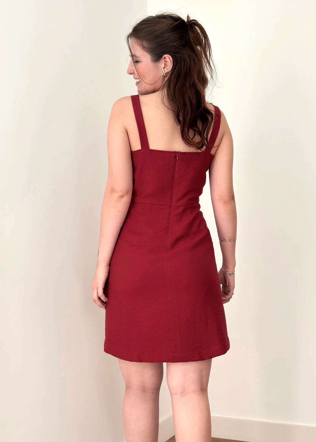 Vestido Cloe Vermelho Burgundy