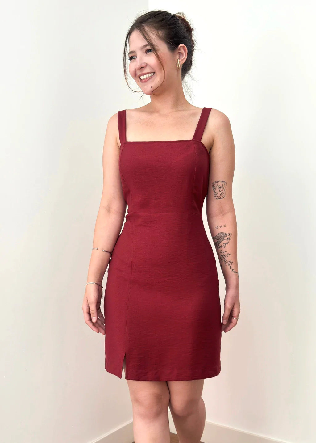 Vestido Cloe Vermelho Burgundy