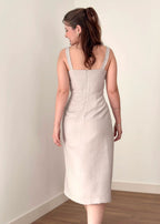 Vestido Midi Cloe Cinza Claro