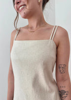 Vestido Solare Linho Cru